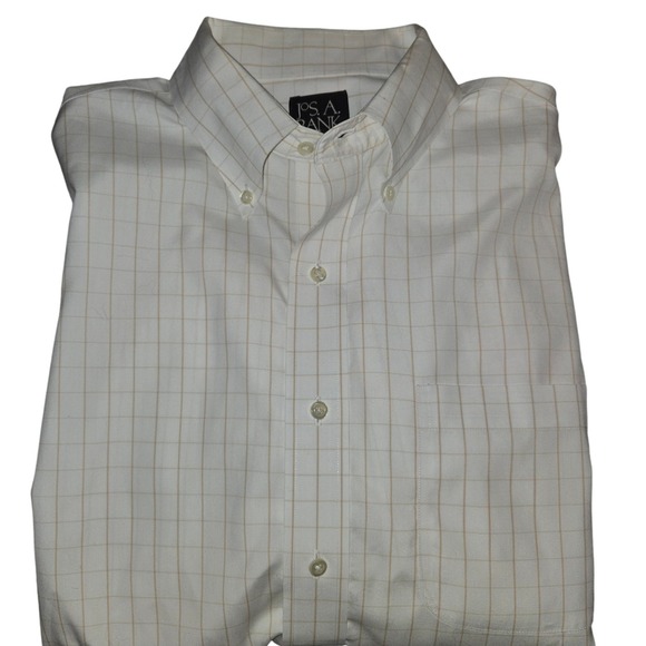 JOS. A. Bank Traveler's Collection Men's Button Down Shirt 17 34 Plaid - Picture 6 of 6